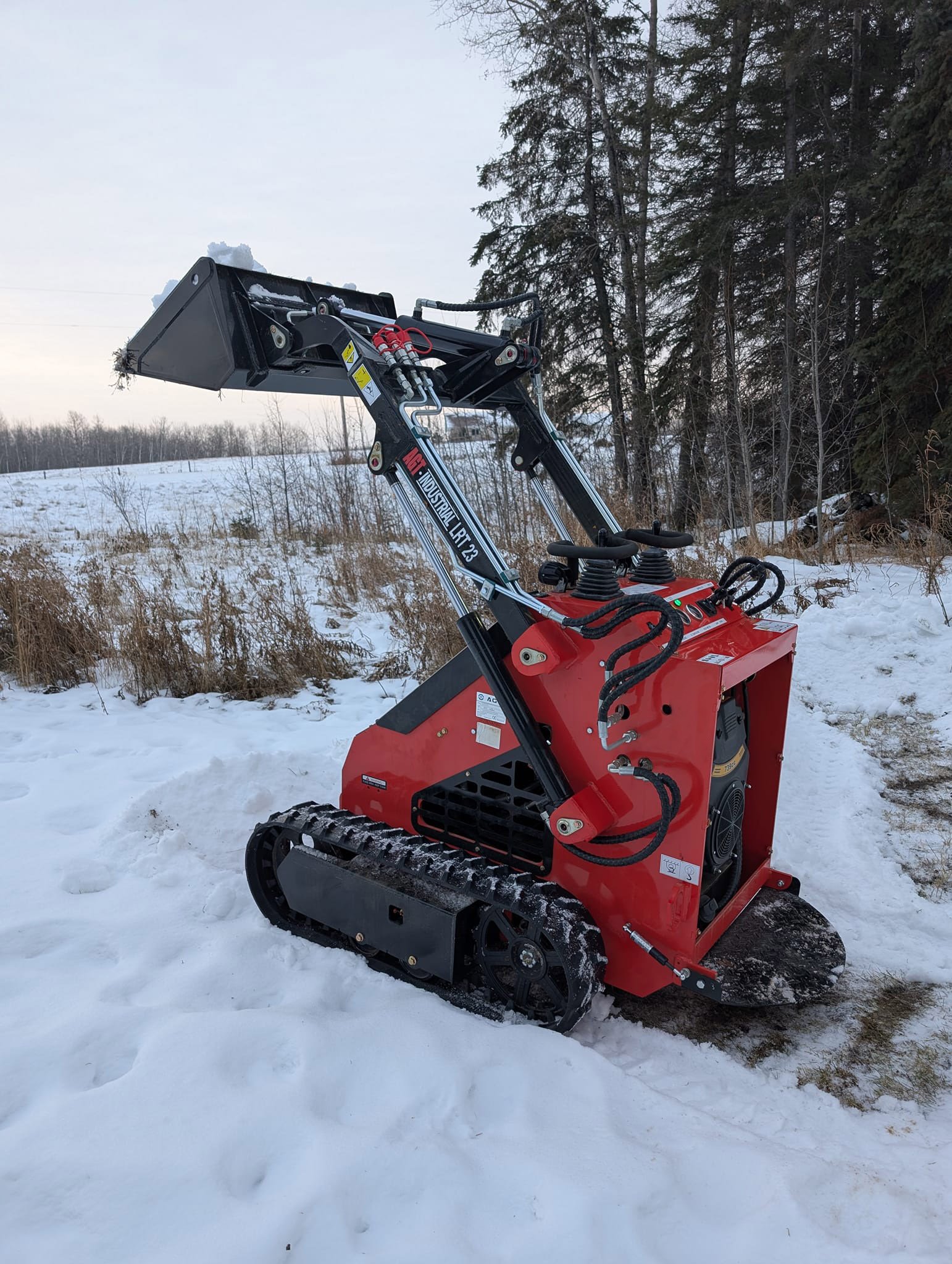 Mini Skid Steer In Snow